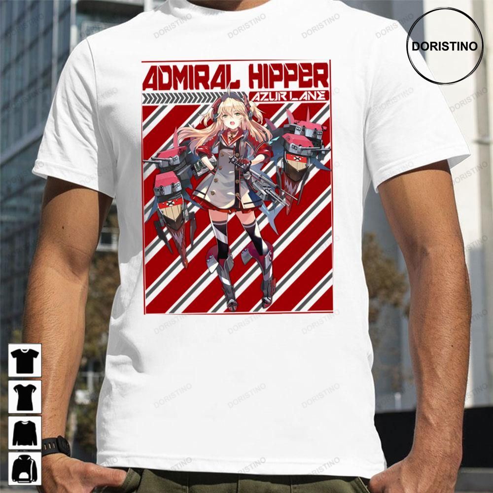 Admiral Hipper Azur Lane Red Background Trending Style